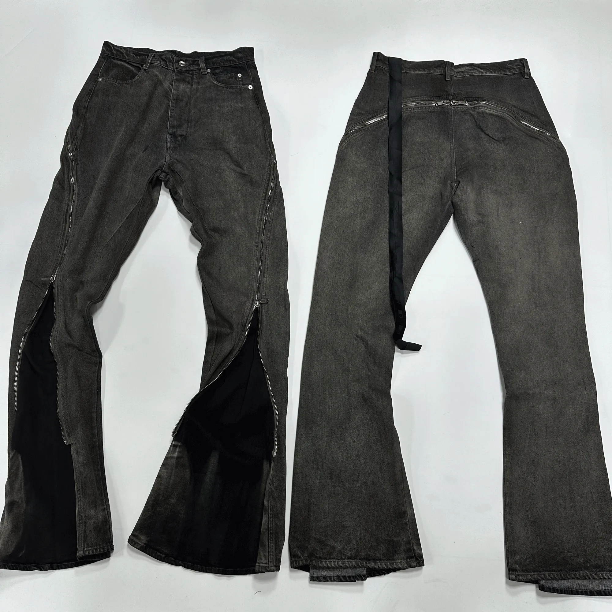 RICK OWENS BOLAN ZIP FLARED JEANS thumbnail 2