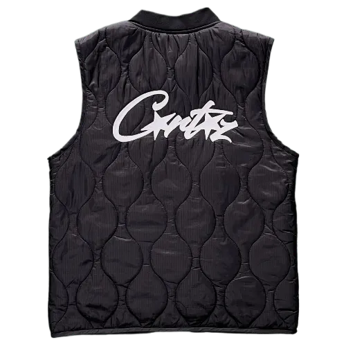 corteiz vest Guerillaz Lightweight Quilted Black thumbnail 2