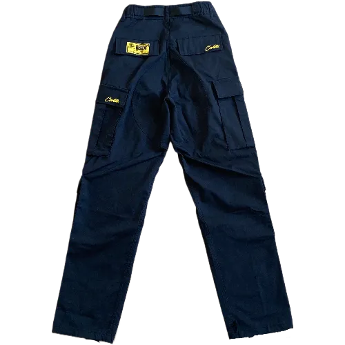 Corteiz pants cargo Black Yellow Logo thumbnail 2
