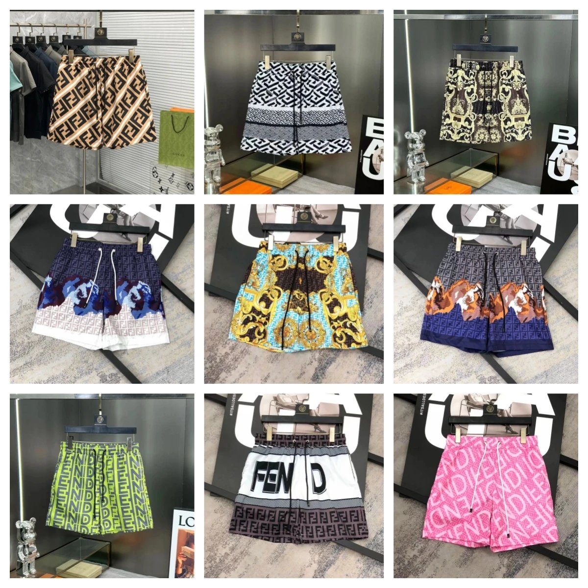 Fendi Double F Water-Reveal Beach Shorts - Image 1